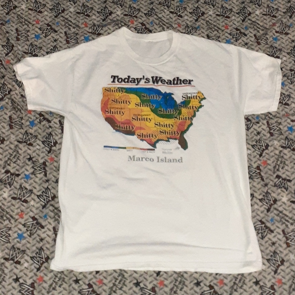 Marco Island Todays Weather Shirt Vintage Y2K Tee Florida Gulf Of Mexico - Picture 2 of 4